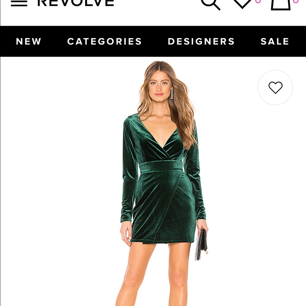 NWT VELVET GREEN DRESS SIZE MEDIUM
